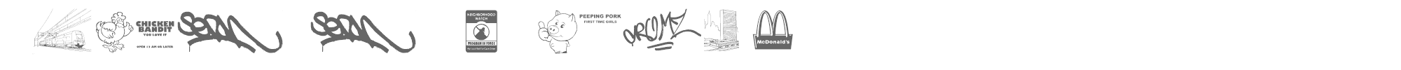Sample characters This Is My Town 3 Font
